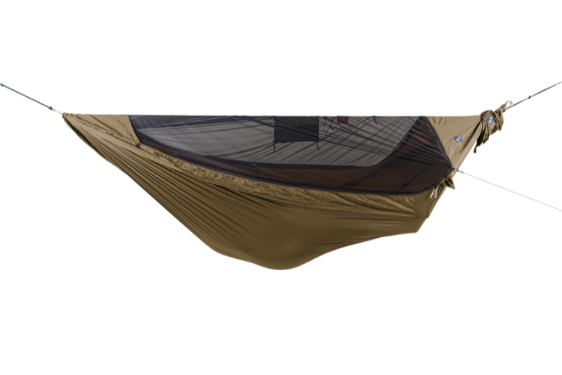 [TMPRO0807] PRO HAMMOCK - Leichte Outdoor-Hängematte mit Moskitonetz (Brown (8))